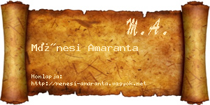 Ménesi Amaranta névjegykártya